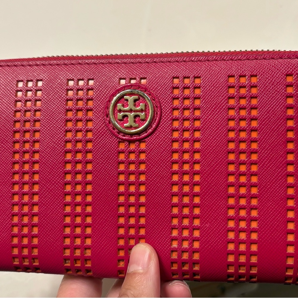 Tory Burch Pink and Orange Wallet